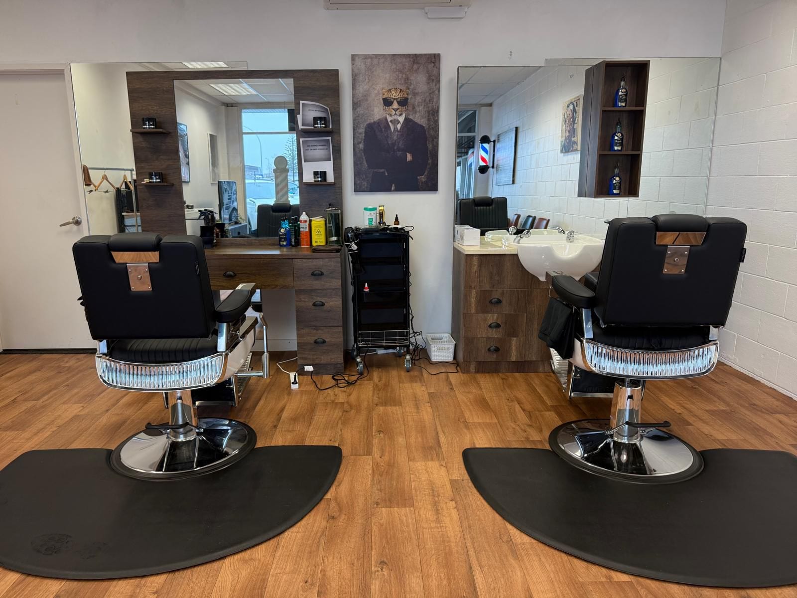 Inside Old School Barbers on Eleventh Avenue, Tauranga